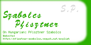 szabolcs pfisztner business card